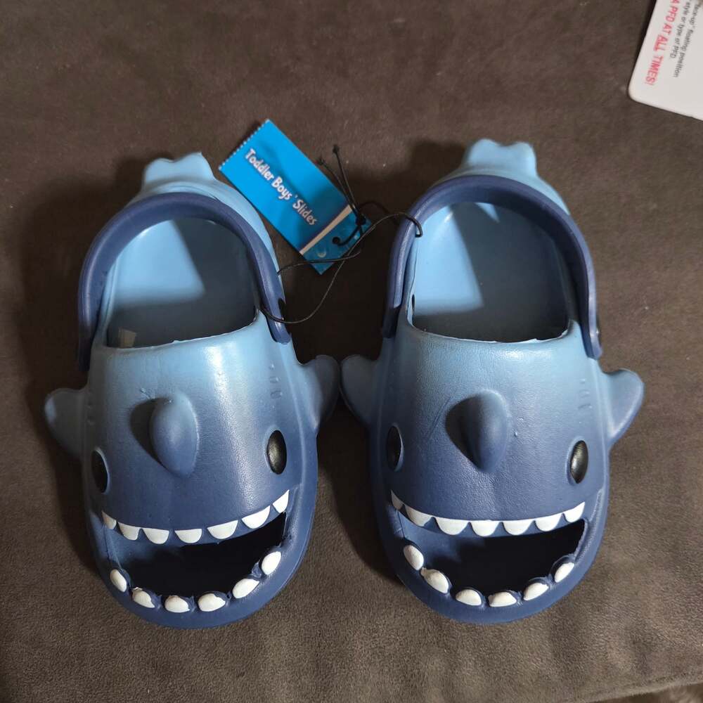 Swiggles Toddler Shark Slides Blue Size S (5/6)
